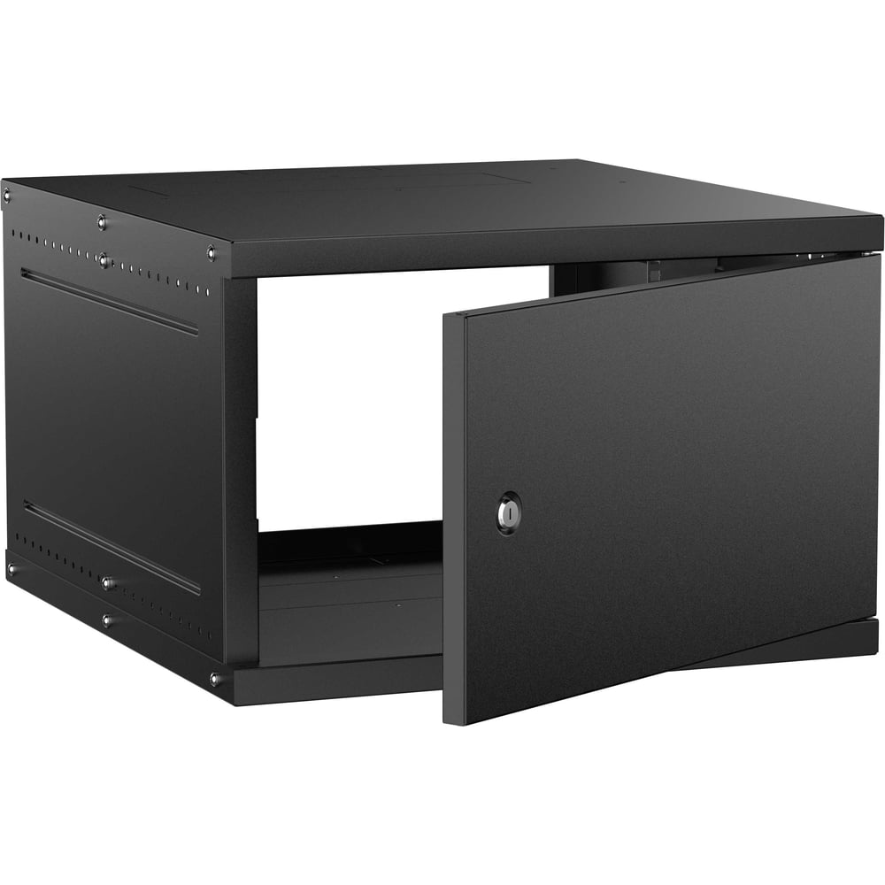Шкаф настенный GENERICA 19 6U 600х650мм металлическая дверь черный LWE5-06U67-MF-G