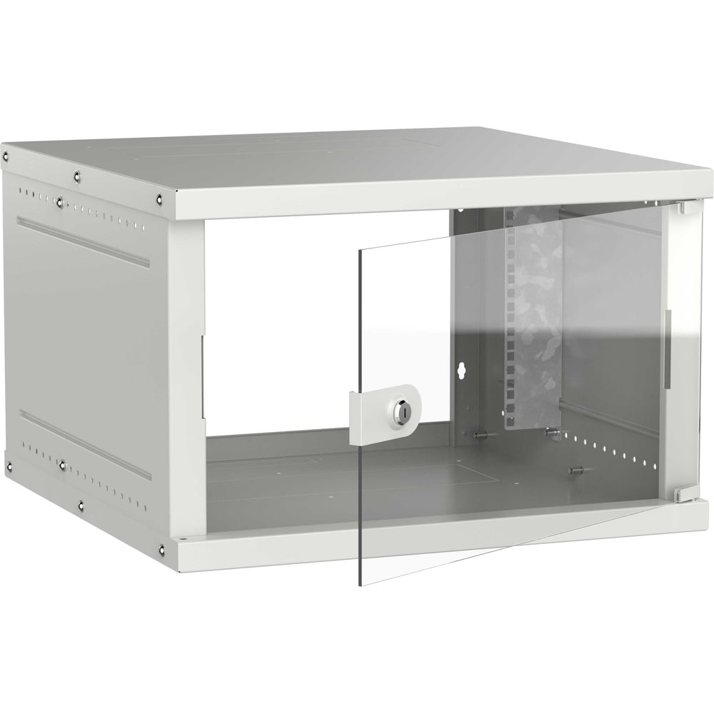 Шкаф настенный GENERICA 19 6U 600х600мм стеклянная дверь серый LWE3-06U66-GF-G