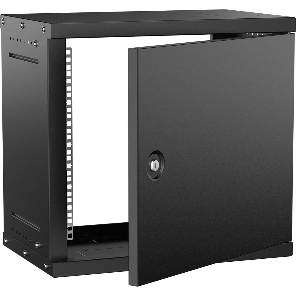 Шкаф настенный GENERICA 9U 550х350мм металлическая дверь черный LWE5-09U53-MF-G