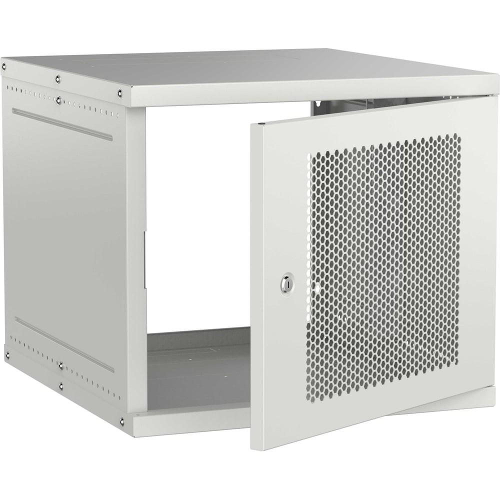 Шкаф настенный GENERICA 19 9U 600х650мм перфорированная дверь серый LWE3-09U67-PF-G