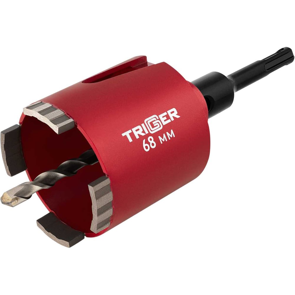Коронка алмазная ТРИГГЕР 78073 по бетону (сухое сверление) SDS+ 68мм тов-228965