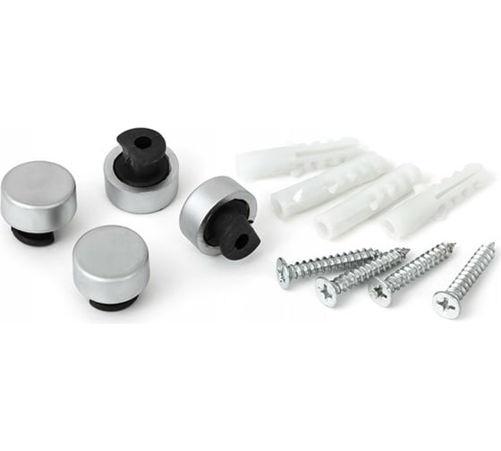 Изображение товара Зеркалодержатель Локри матовый хром, пластик-металл, 4 шт. ЗПМ МХ