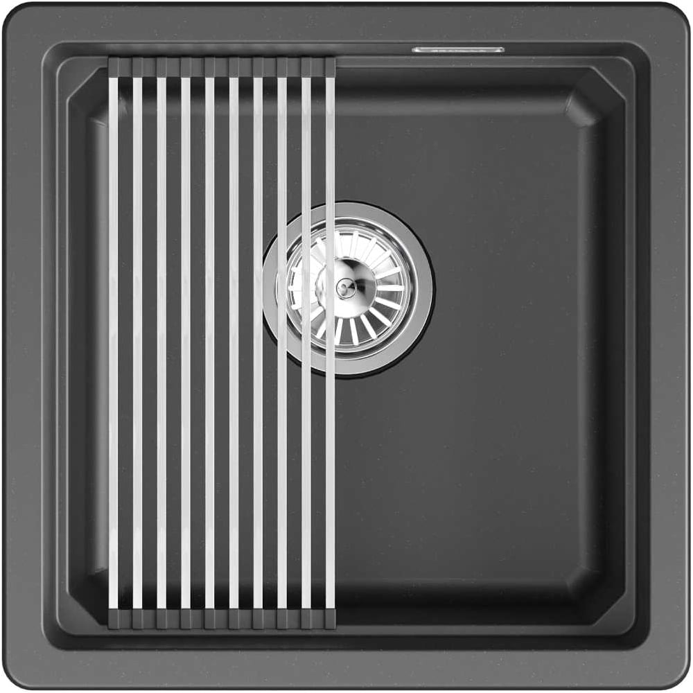 Изображение товара Мойка GRANULA KS- 5002i черный кварцевый композит, врезная, квадратная