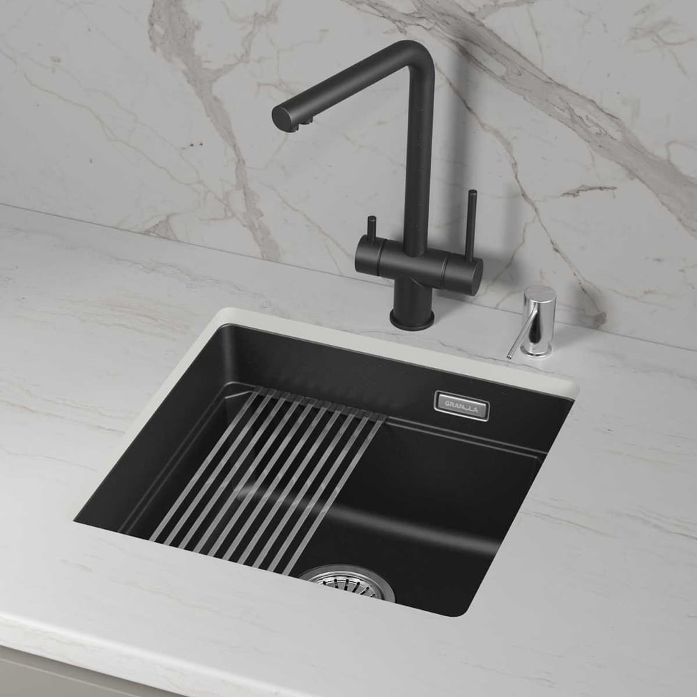 Изображение товара Мойка GRANULA KS-5002i черный металлик квадратная