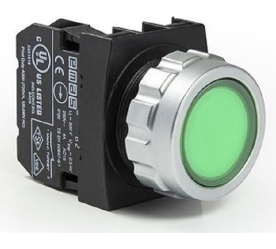 Изображение товара Нажимная кнопка Emas серии H, установочный 30 мм H102DY