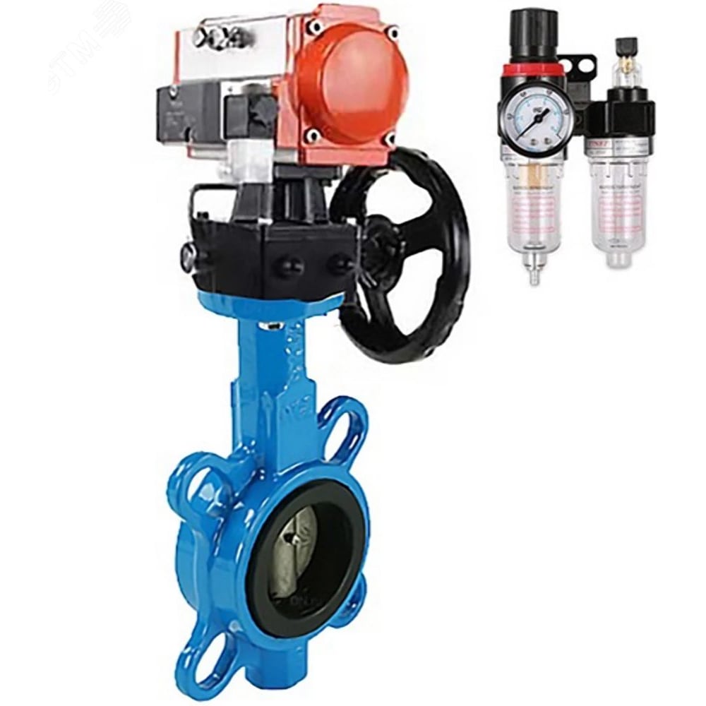 Затвор DN.ru QT450-316-EPDM-2W-Fb-H Ду125 Ру16, с пн.прив DA-083, пн.расп PND1-T08-220VAC NAMUR, РД HDM-2, БПВ D050-102627