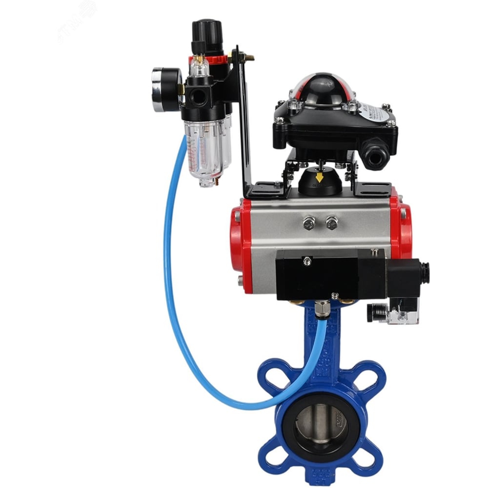 Затвор DN.ru GGG50-GGG40-EPDM Ду100 Ру16, с пн.прив. SA-130, пн.распр. PND1-T08-220VAC NAMUR, БКВ LSB-210, БПВ D050-104870