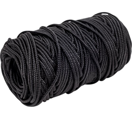 Изображение товара Полиамидный плетеный шнур truEnergy плетеный 2,7мм, черный 50 м 12212