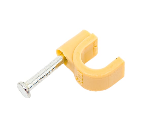 Изображение товара Крепеж для проводов (скоба) TDM ELECTRIC 6мм круглая пластиковая сосна упаковка 50 штук SQ0514-0091