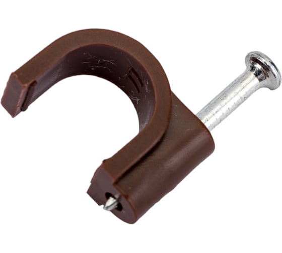 Изображение товара Круглая пластиковая скоба TDM ELECTRIC 9 мм, венге, 50 шт. SQ0514-0084