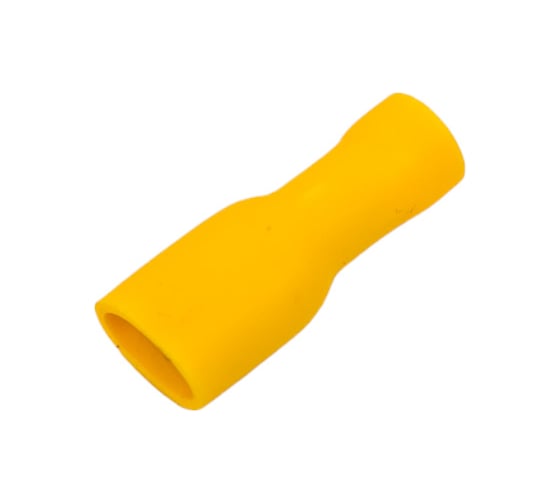 Изображение товара Плоский полностью изолированный наконечник KLR KRD-5638 с манжетой мама Желтый НУ=100шт 6605638
