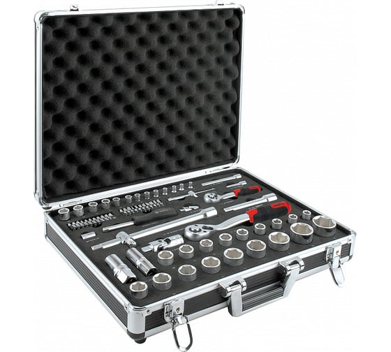 Изображение товара Набор инструмента 67 предметов в алюминиевом кейсе AmPro T45916