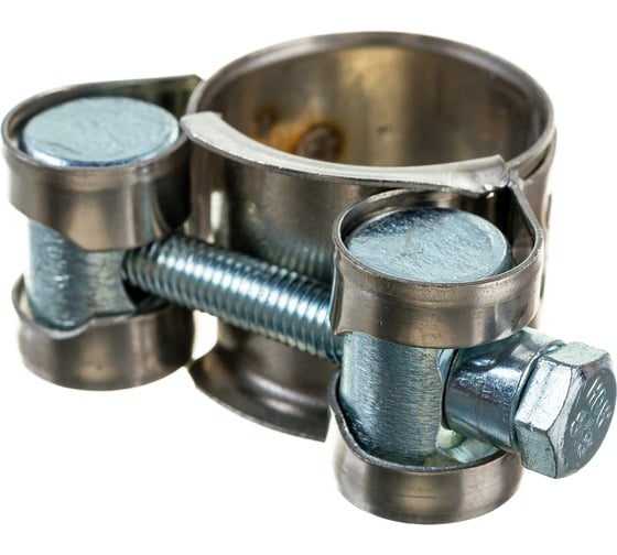 Изображение товара Силовой хомут Nord-Yada Д: 20-22 мм, Ш: 18 мм, Т: 0,6 мм, болт: М5х40, нерж. сталь 903114