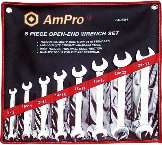 Изображение товара Набор рожковых ключей 12 предметов 6-32 мм AmPro T40592