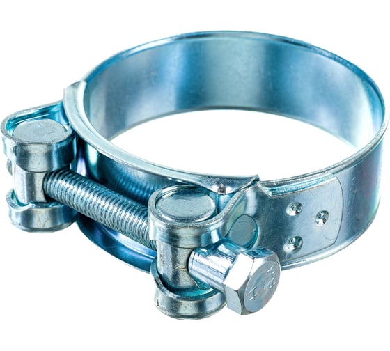 Изображение товара Силовой хомут Nord-Yada Д: 65-70 мм, Ш: 22 мм, Т: 1,2 мм, болт: М6х55, оцинкованная сталь 905998