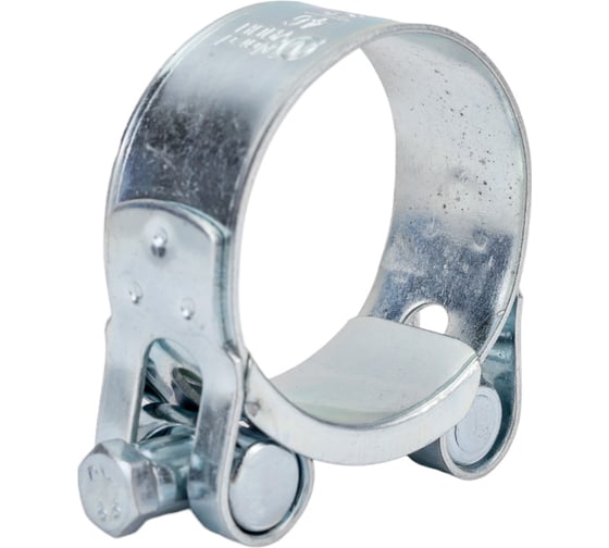 Изображение товара Силовой хомут Nord-Yada Д: 43-46 мм, Ш: 22 мм, Т: 1,2 мм, болт: М6х55, оцинкованная сталь 905991