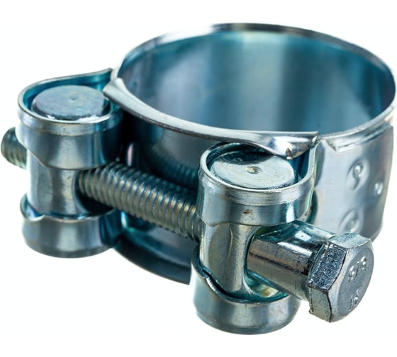 Изображение товара Силовой хомут Nord-Yada Д: 32-35 мм, Ш: 20 мм, Т: 0,8 мм, болт: М6х50, оцинкованная сталь 905988