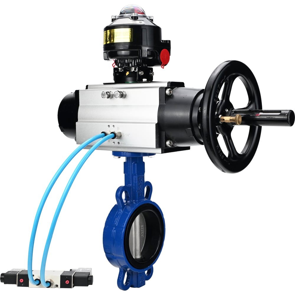 Затвор DN.ru GGG50-316L-EPDM Ду150 Ру16, с пн.прив. DA-105-1, пн.распр. PND1-T08-220VAC NAMUR, БКВ LSB-510 D050-105338