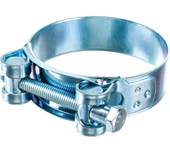 Изображение товара Силовой хомут Nord-Yada Д: 68-73 мм, Ш: 24 мм, Т: 1.5 мм, болт: М8х70, оцинкованная сталь 905999
