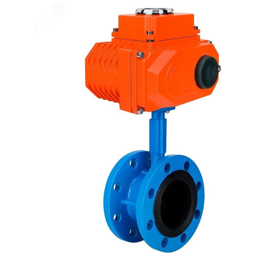 Изображение товара Затвор DN.ru GGG40-304-EPDM-2W-F-H Ду100 Ру16 с электроприводом