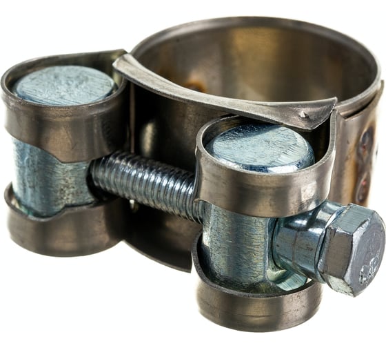 Изображение товара Силовой хомут Nord-Yada Д: 23-25 мм, Ш: 18 мм, Т: 0,6 мм, болт: М5х40, нерж. сталь 903115