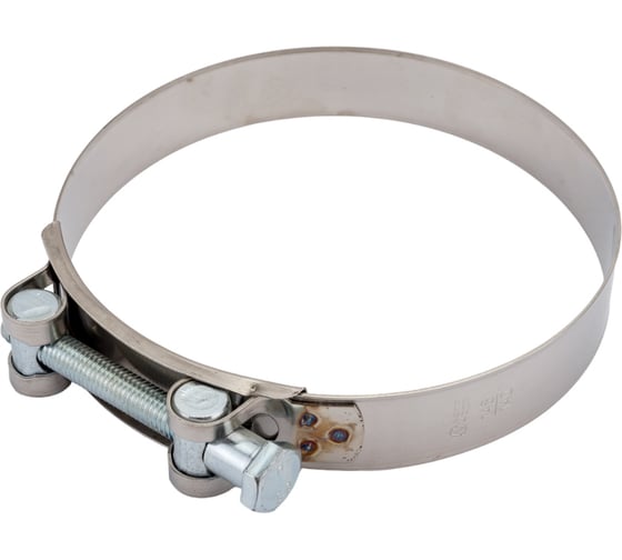 Изображение товара Силовой хомут Nord-Yada Д: 140-148 мм, Ш: 26 мм, Т: 1,0 мм, болт: М10х85, нерж. сталь 907045