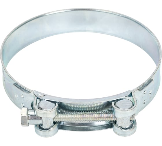 Изображение товара Силовой хомут Nord-Yada Д: 113-121 мм, Ш: 24 мм, Т: 1,5 мм, болт: М8х75, оцинкованная сталь 906006