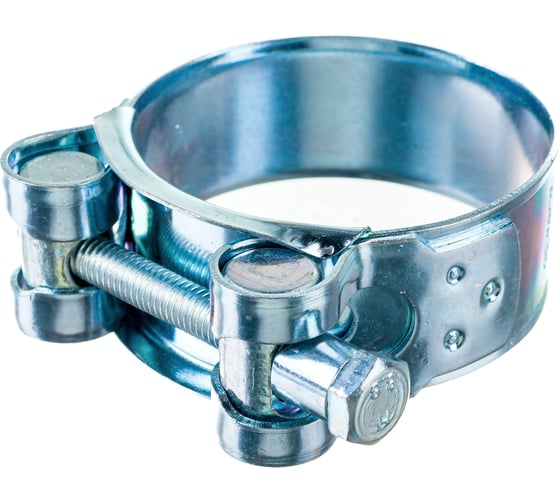 Изображение товара Силовой хомут Nord-Yada Д: 48-51 мм, Ш: 22 мм, Т: 1,2 мм, болт: М6х55, оцинкованная сталь 905993