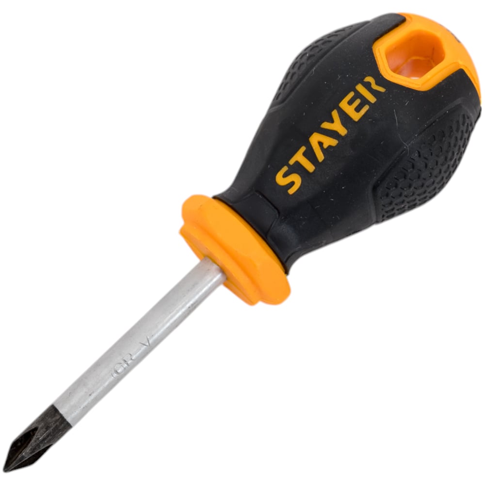 Отвертка STAYER Hercules PH1x38 2510-38-1_z03 предназначена для монтажа и демонтажа резьбовых соединений с применением значительных усилий. Двухкомпонентная рукоятка. Стержень из высококачественной хромванадиевой стали. Отвертка с двухкомпонентной рукояткой позволяет максимально эффективно передать крутящий момент от руки к профилю резьбового инструмента. Инструмент не требует особых условий хранения, подходит для работы при стандартной и высокой влажности.