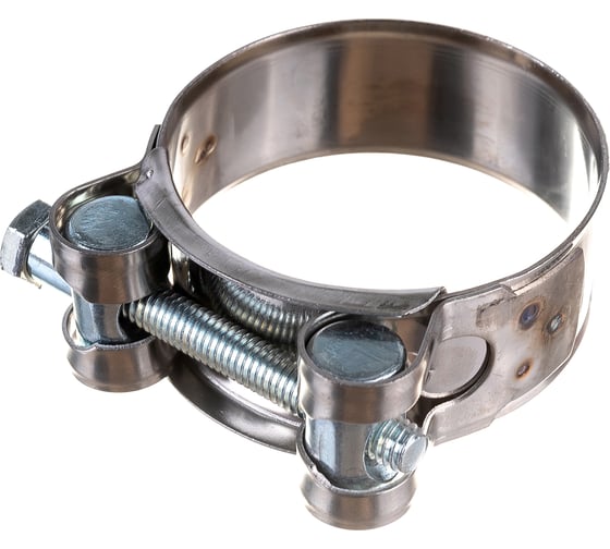 Изображение товара Силовой хомут Nord-Yada Д: 48-51 мм, Ш: 22 мм, Т: 0,6 мм, болт: М6х60, нерж. сталь 902884