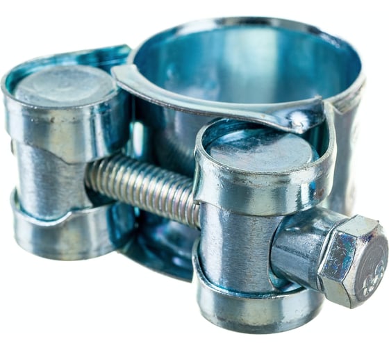 Изображение товара Силовой хомут Nord-Yada Д: 20-22 мм, Ш: 18 мм, Т: 0,6 мм, болт: М5х40, оцинкованная сталь 905983