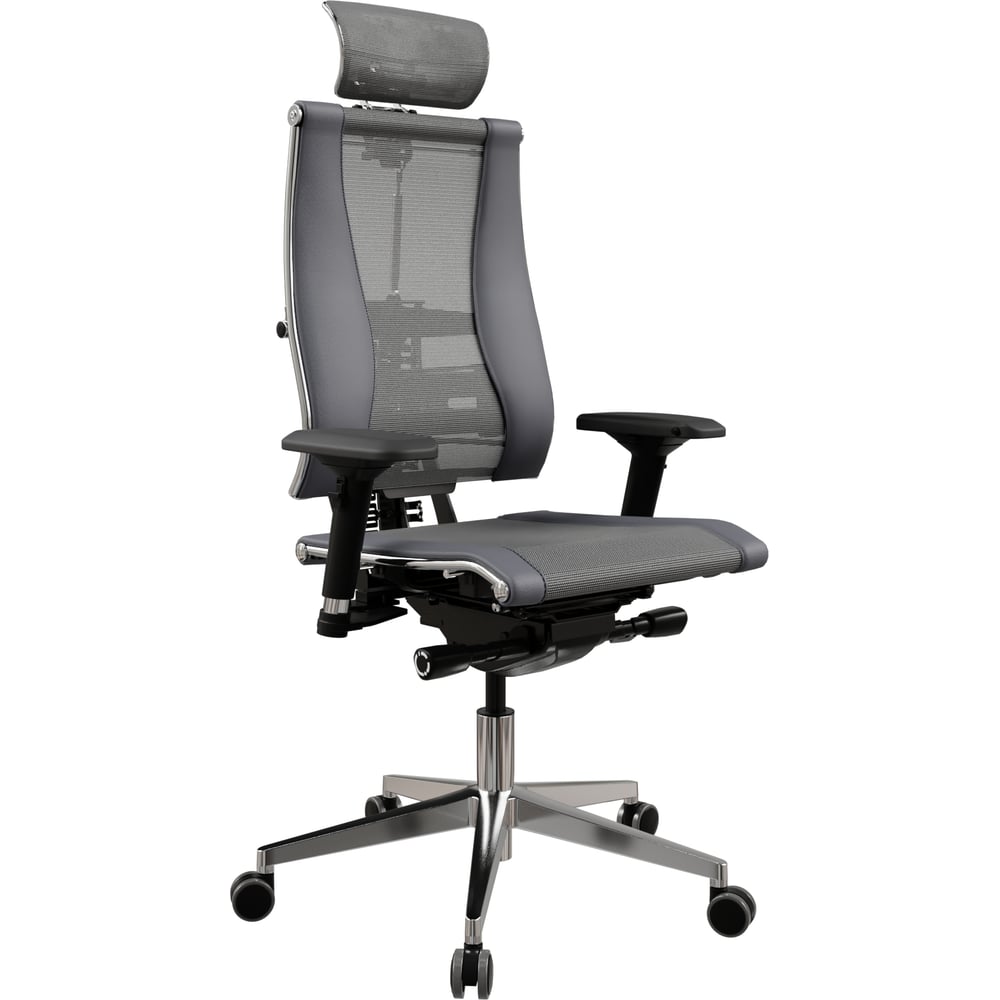 Кресло руководителя МЕТТА Y 4DF B2-14D - YM93+Infinity /Kc09/Nc09/D04P/H13mM-3D(M26.B32.G25.W03) (Серый-Тем.Серый) zB2.3.15.109