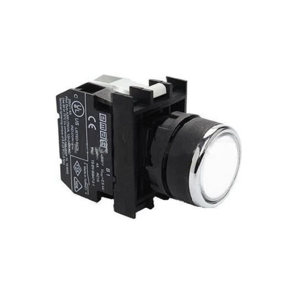 Изображение товара Кнопка со светодиодной подсветкой Emas B252DB белая