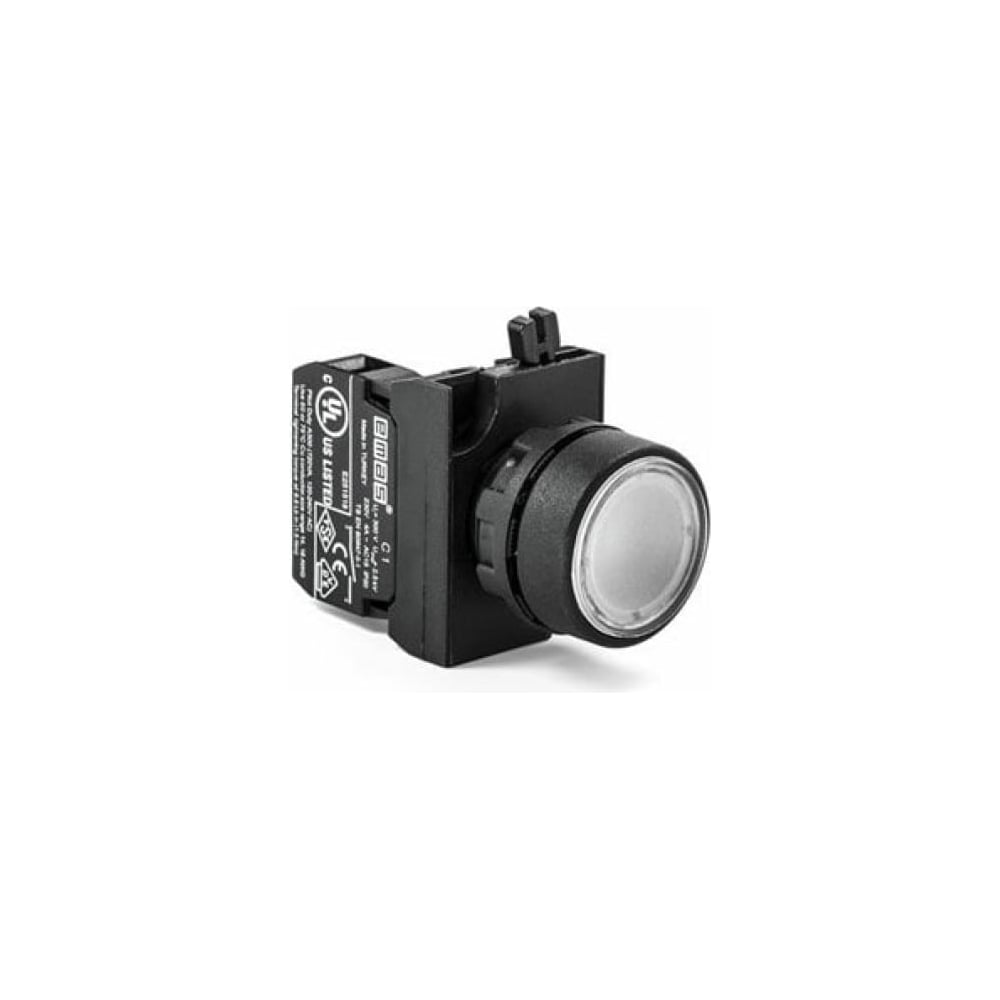 Изображение товара CP152DB - кнопка со светодиодной подсветкой белая, 220-230 В, IP65, 66x42x30 мм