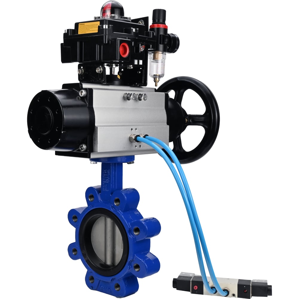 Затвор DN.ru QT450-304-EPDM-2W-Fb-H Ду150 Ру16 LUG, с пн.прив. DA-105-1, пн.распр. PND1-T08-220VAC NAMUR, БКВ LSB-410, БПВ D050-101871