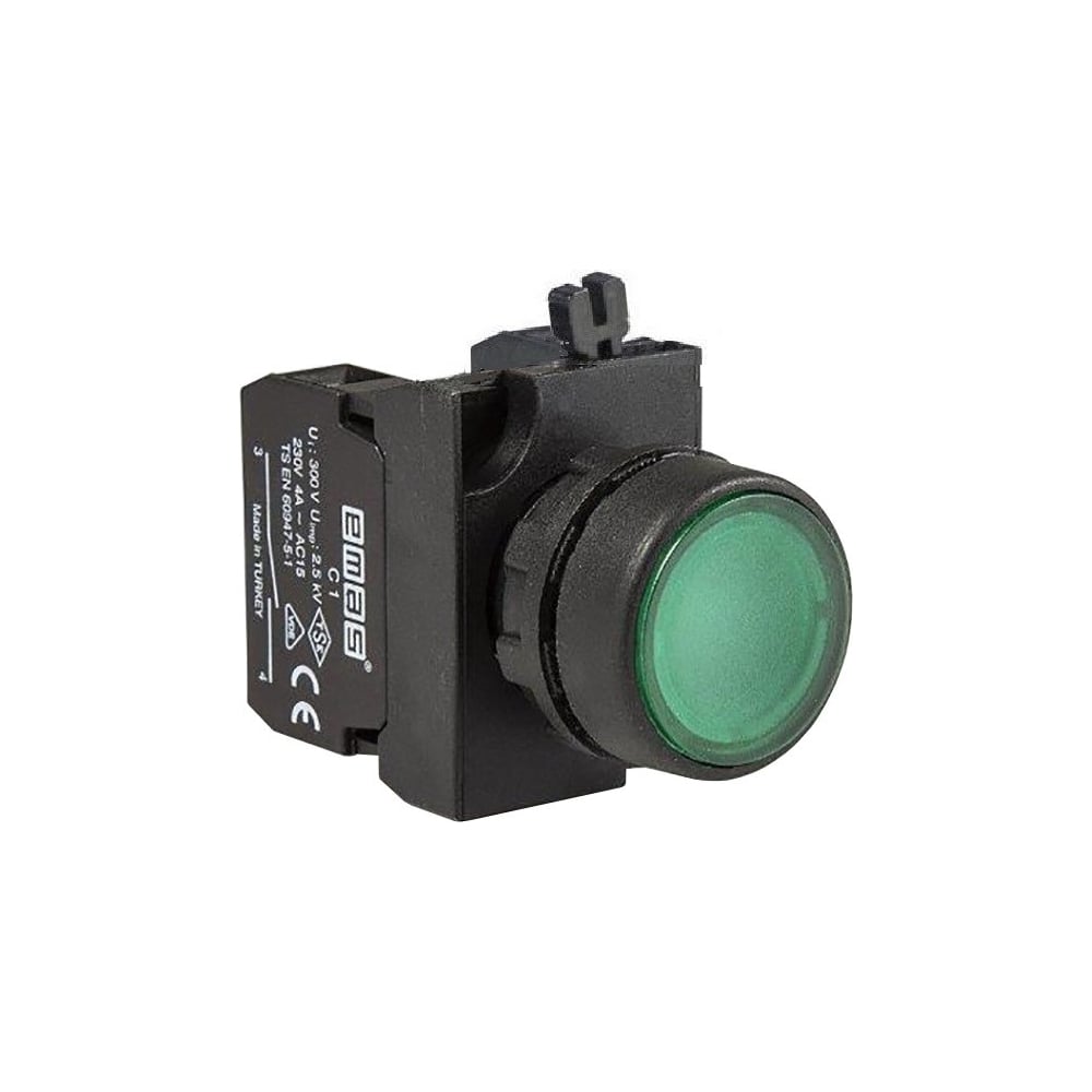 Изображение товара Кнопка со светодиодной подсветкой Emas зеленая CP1Y1DY