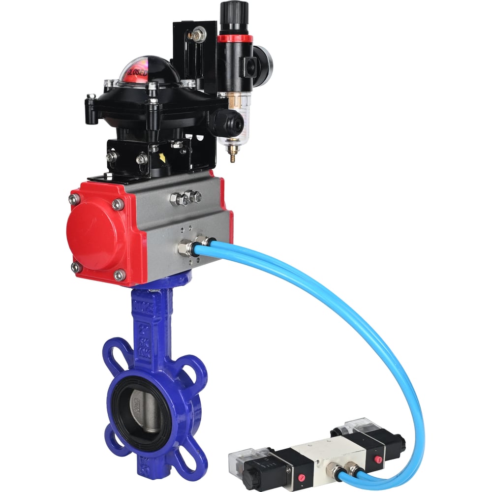 Затвор DN.ru QT450-316-EPDM-2W-Fb-H Ду150 Ру16, с пн.прив DA-105, пн.расп PND1-T10-220VAC NAMUR, БКВ LSB-210, БПВ D050-102732