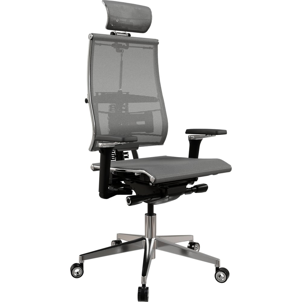 Кресло руководителя МЕТТА Y 4DF B2-5D - YM93 /Kc00/Nc00/D15P/H13mM-3D(M26.B32.G25.W04) (Серый-Тем.Серый) zB7.F.15.10A