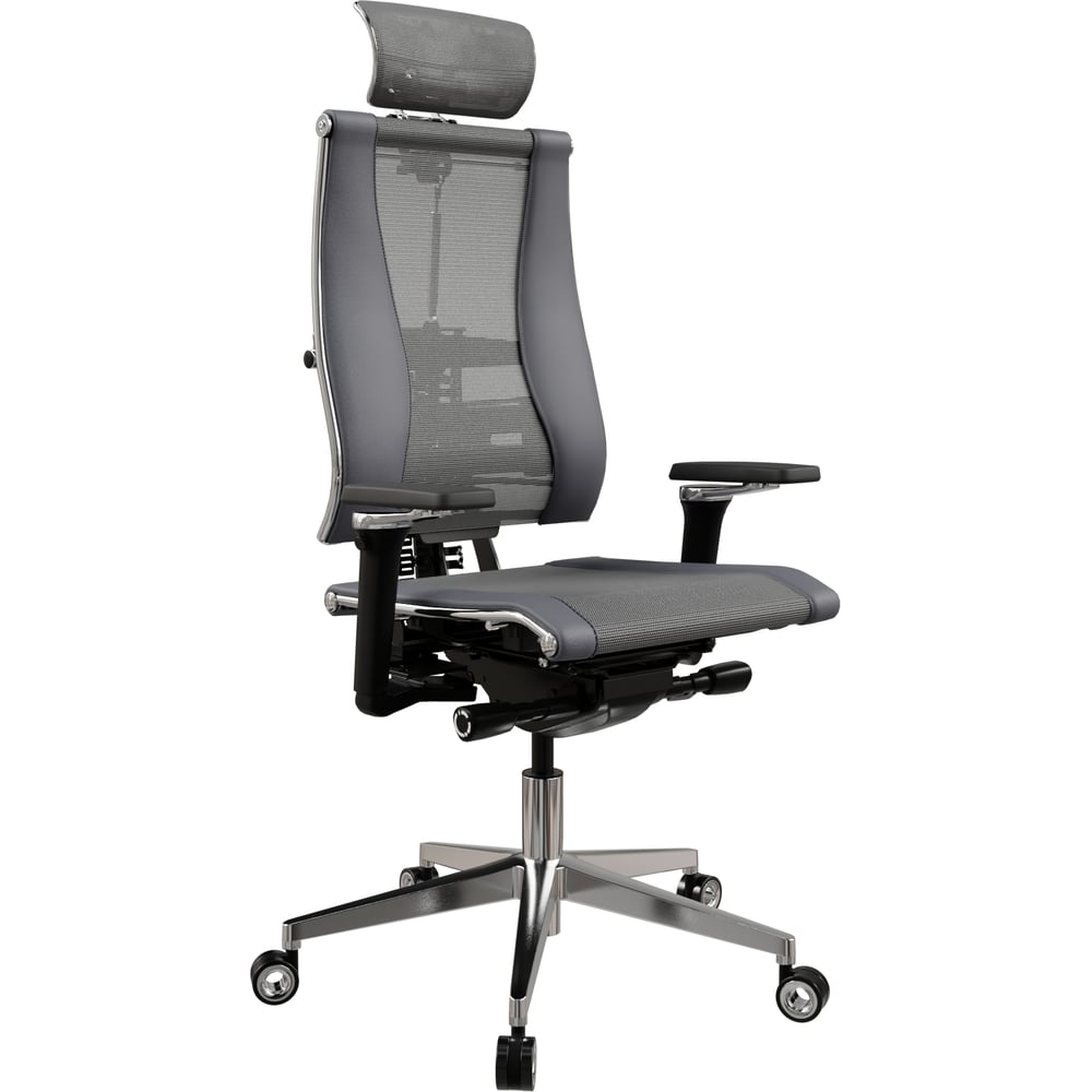 Кресло руководителя МЕТТА Y 4DF B2-14D - YM93+Infinity /Kc09/Nc09/D15P/H13mM-3D(M26.B32.G25.W04) (Серый-Тем.Серый) zB2.F.15.10A