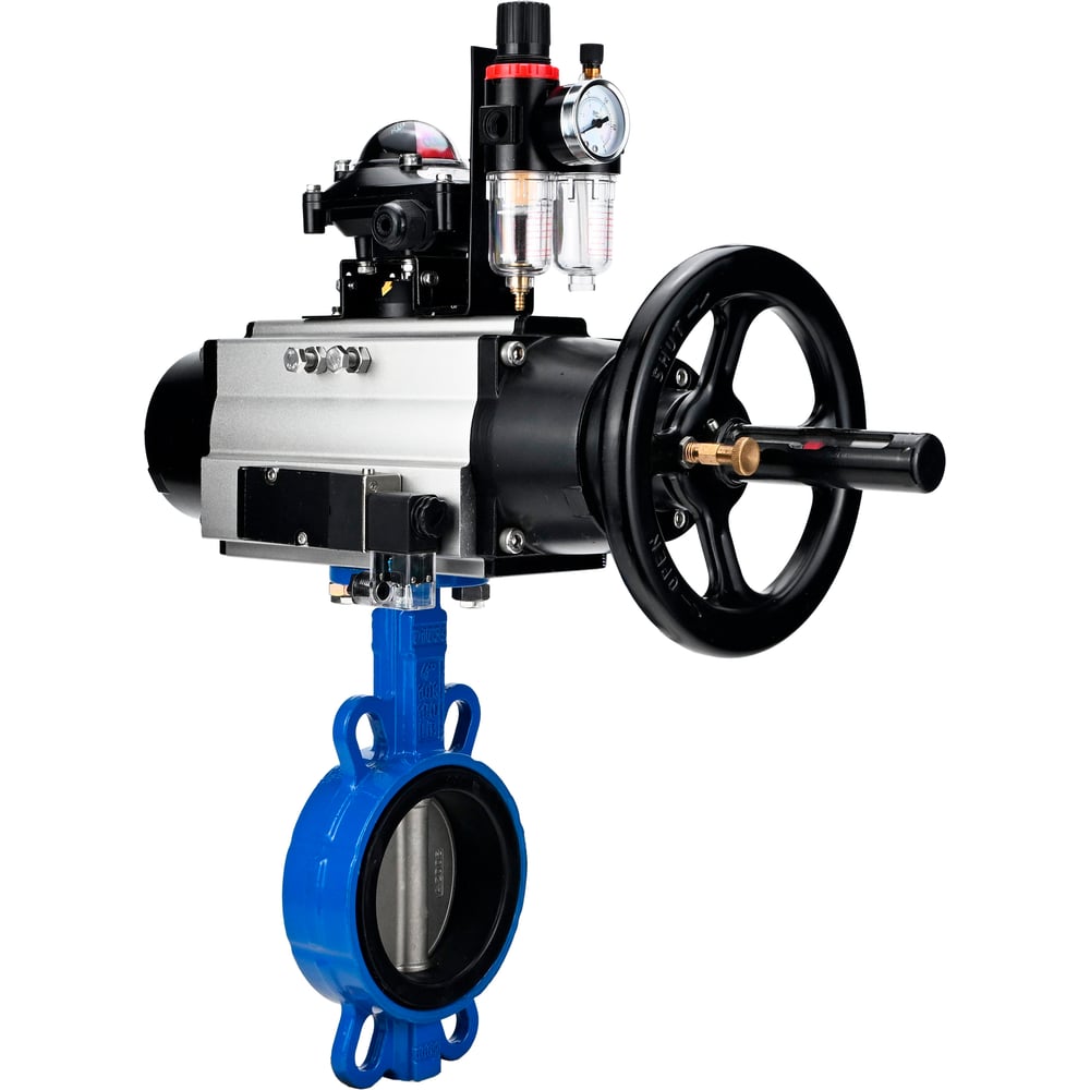 Изображение товара Затвор DN.ru QT450-304-EPDM-2W-Fb-ISO-H Ду125 Ру25 с пневмоприводом Изображение товара Затвор DN.ru QT450-304-EPDM-2W-Fb-ISO-H Ду125 Ру25 с пневмоприводом