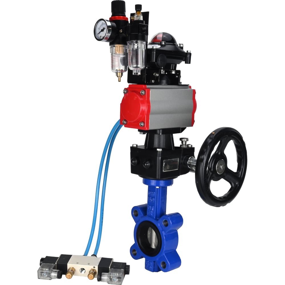 Затвор DN.ru QT450-304-EPDM-2W-Fb-H Ду100 Ру16 LUG, с пн.прив DA-083, пн.расп PND1-T10-220VAC NAMUR, РД HDM-2, БКВ LSB-210, БПВ D050-102033