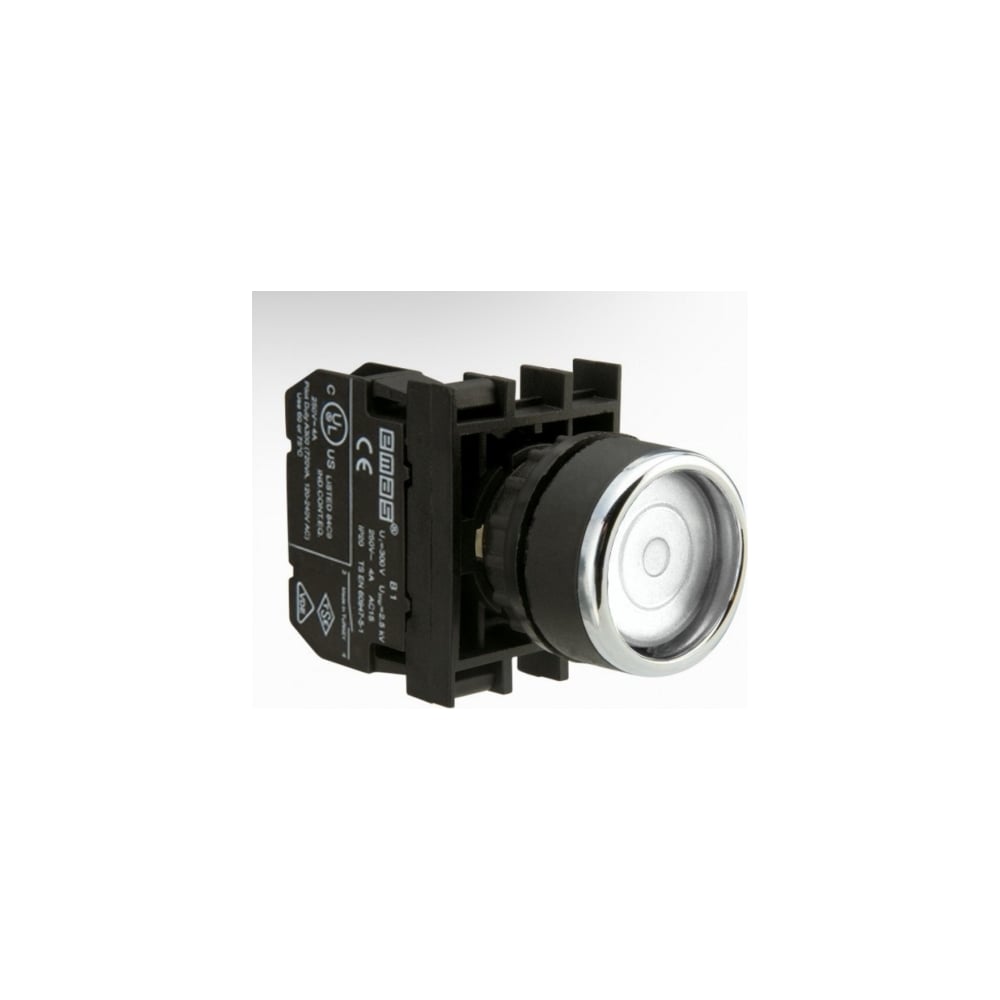 Изображение товара Кнопка с фиксацией и светодиодной подсветкой Emas белая 1HO B150FB