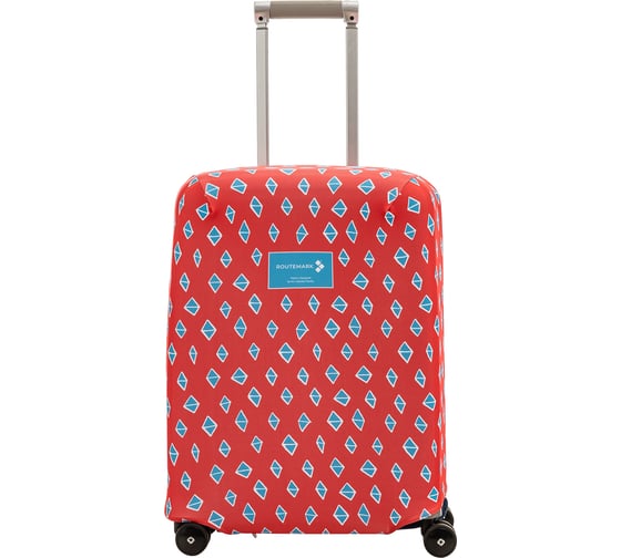 Изображение товара Чехол для чемодана ROUTEMARK Ромбик в красном Артемия Лебедева SP310 размер S rombr-S
