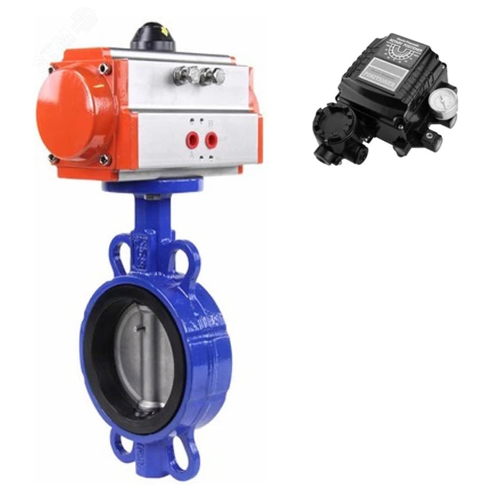 Затвор DN.ru WCB-316L-PTFE Ду100 Ру16, с пн.прив. SA-140, позиционером EPRP1-NU-0-08 D050-94873