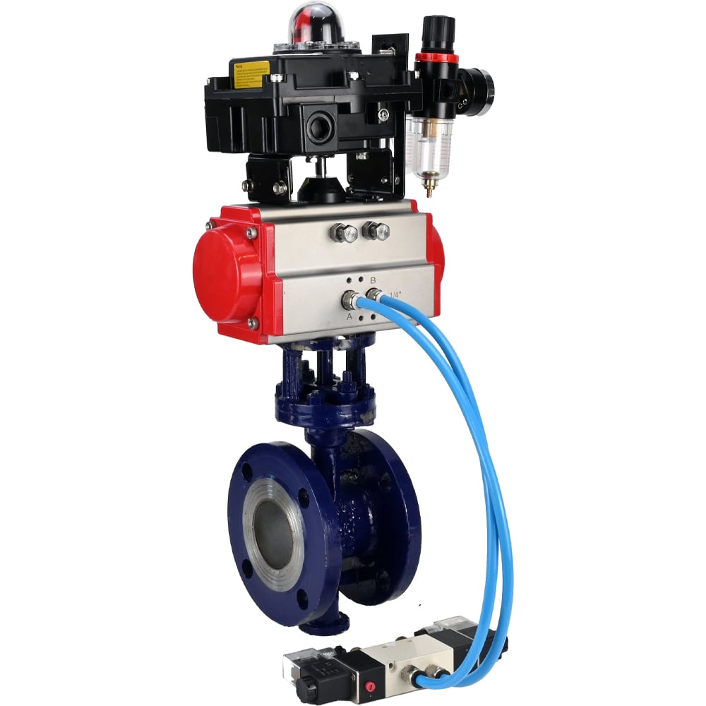 Затвор DN.ru WCB-316-M-F-ISO Ду50 Ру25, с пн.прив. SA-130, пн.распр. PND1-T10-220VAC, БКВ LSB-410, БПВ D050-94788