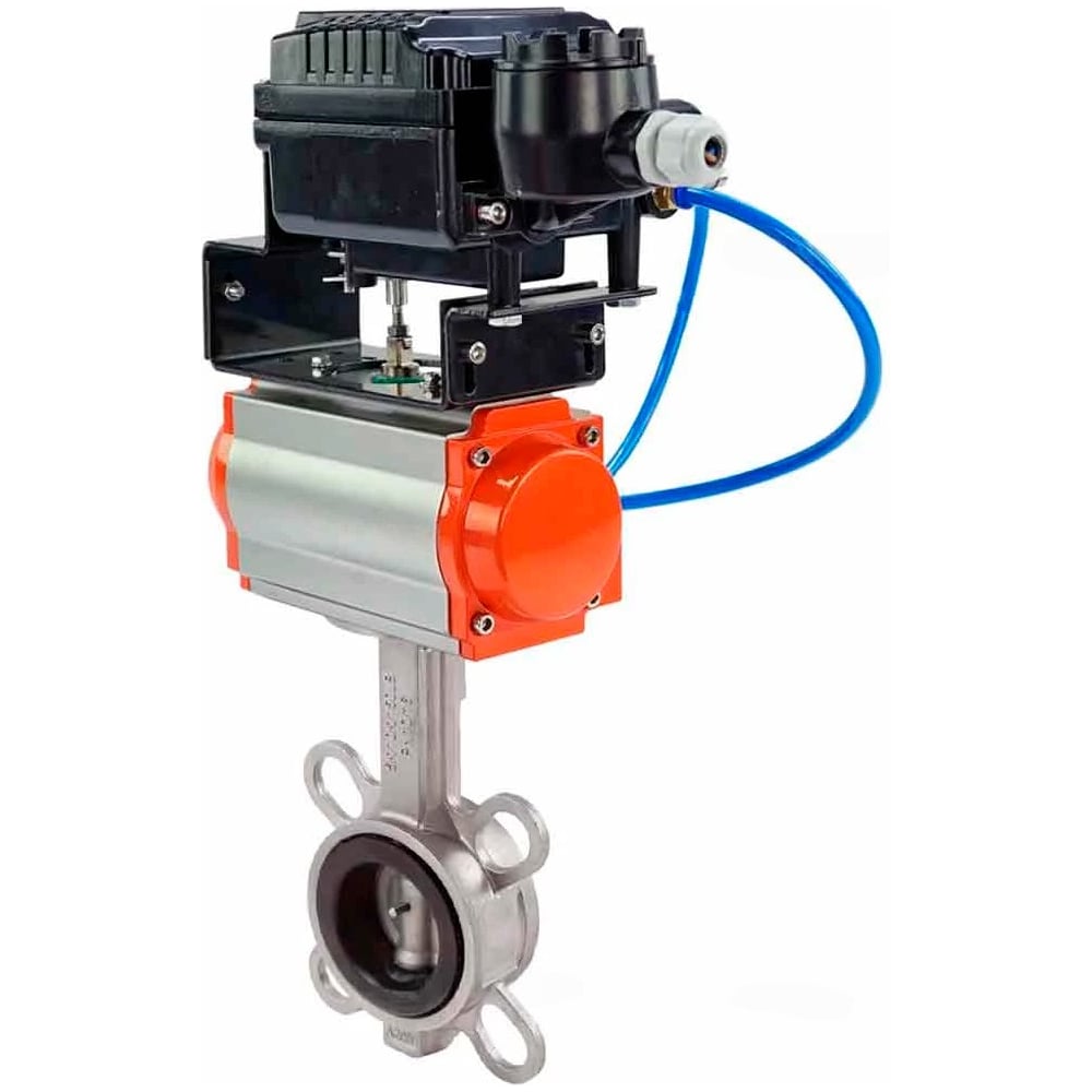 Затвор дисковый поворотный DN.ru 316L-316L-VITON Ду100 Ру16L, с пн.приводом SA-130 и позиц. EPRP1-NU-0-08 D050-93685