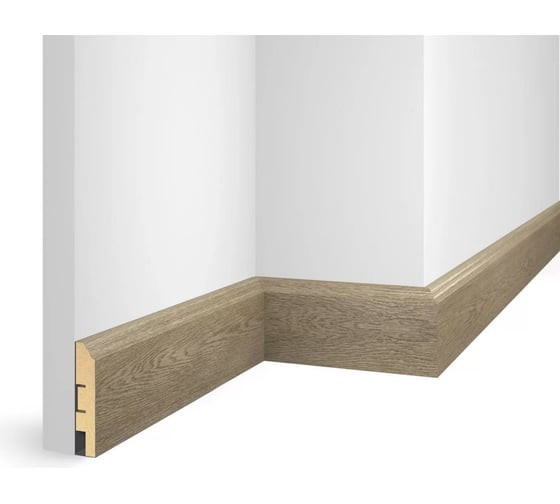 Изображение товара Плинтус COSCA DECOR ЕP07 NanoFlex дуб Корсика, 80x16x2400 мм, МДФ СПБ081697