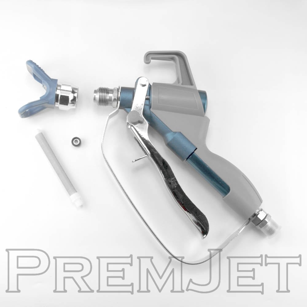 Распылитель окрасочный безвоздушного распыления PremJet PJ138 (линейный, соплодерж, 3/8,курок 4п, 250 bar) 24046