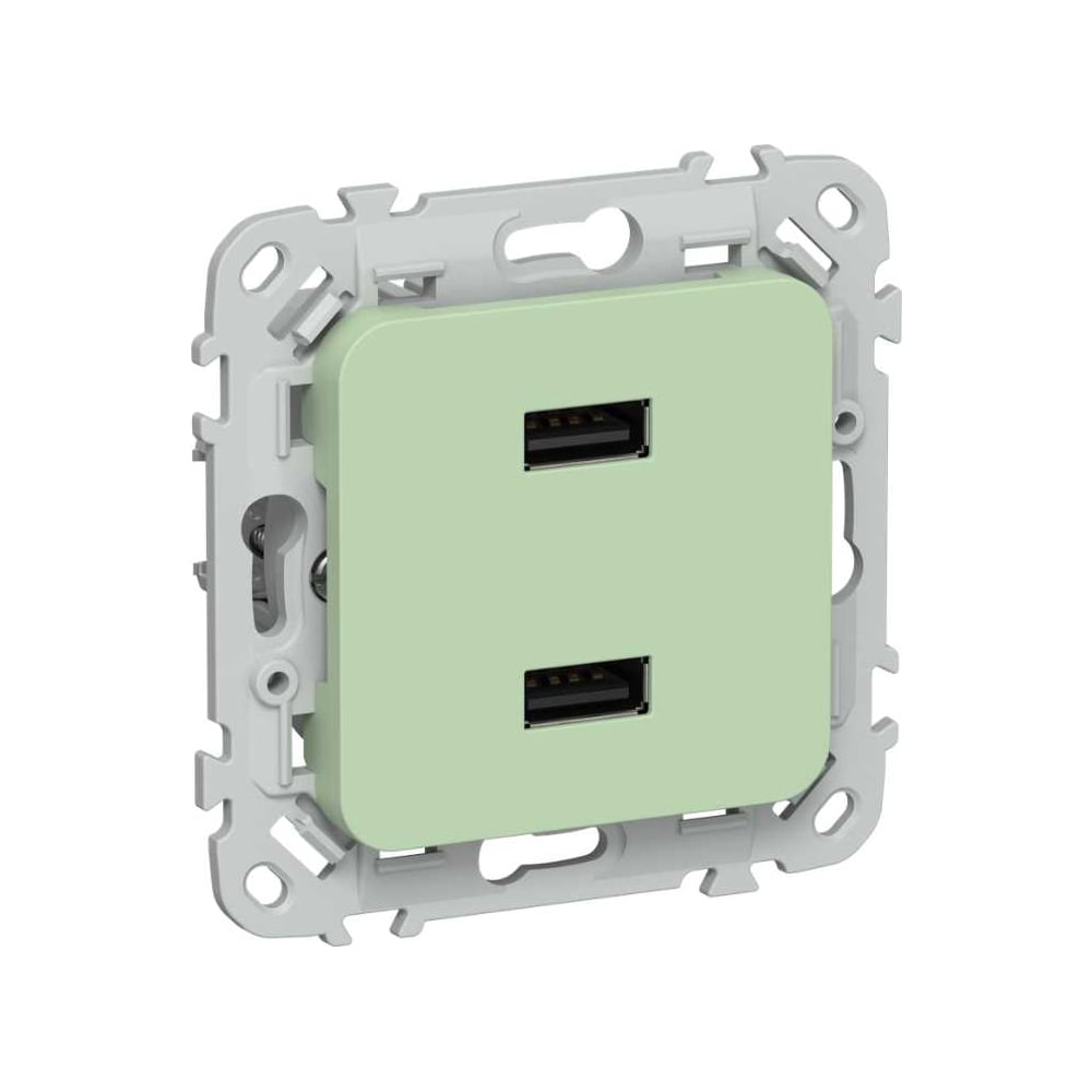 Розетка IEK FLITE USB A+A 3,1А РЮ-2-ФлФ фисташковый FI-U21-D31-K93