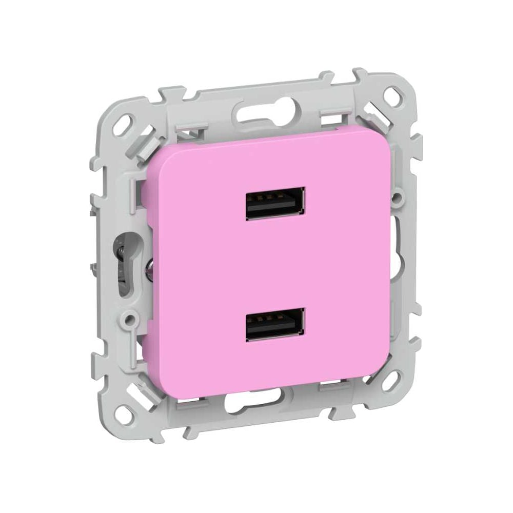 Розетка IEK FLITE USB A+A 3,1А РЮ-2-ФлПр пурпурный FI-U21-D31-K99